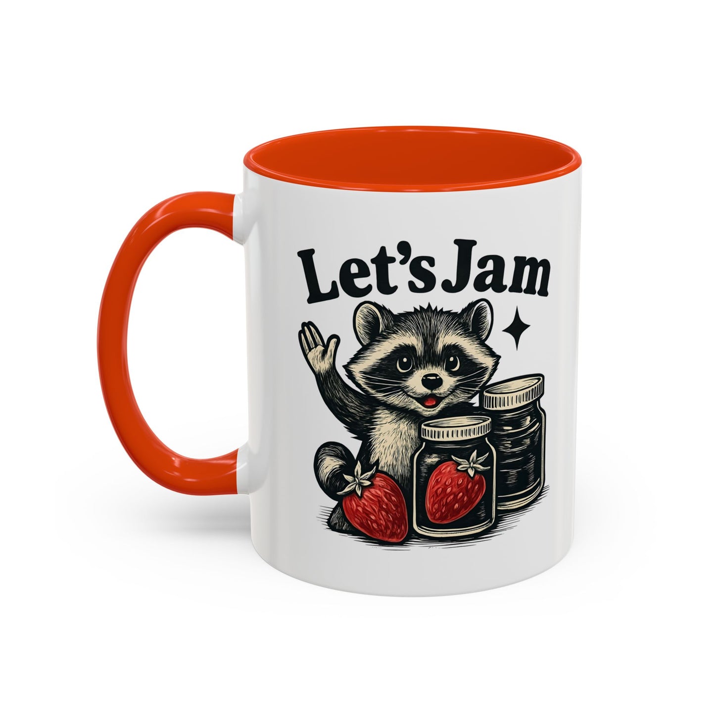 Racoon Mug, Racoon Gifts, Let's Jam Coffee Mug, Strawberry Mug, Cute Summer Mug, Raccoon Strawberry Mug, Funny Raccoon Mug, Trending Now