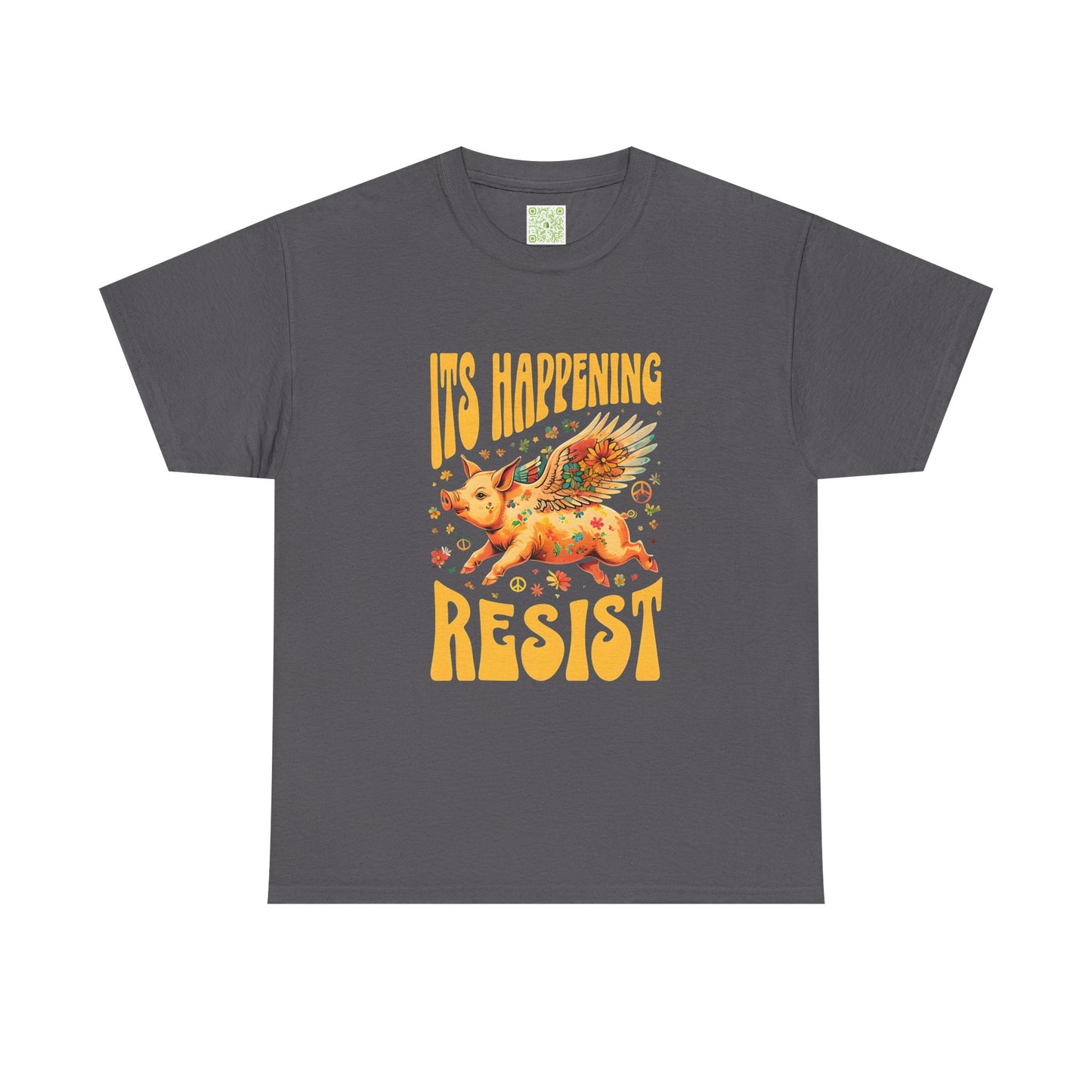 When Pigs Fly Resist Shirt, Flying Pig Tee, Pigs with Wings, Pig Lover Gift, Cute Pig Shirt, Pig Tshirt, Piglet