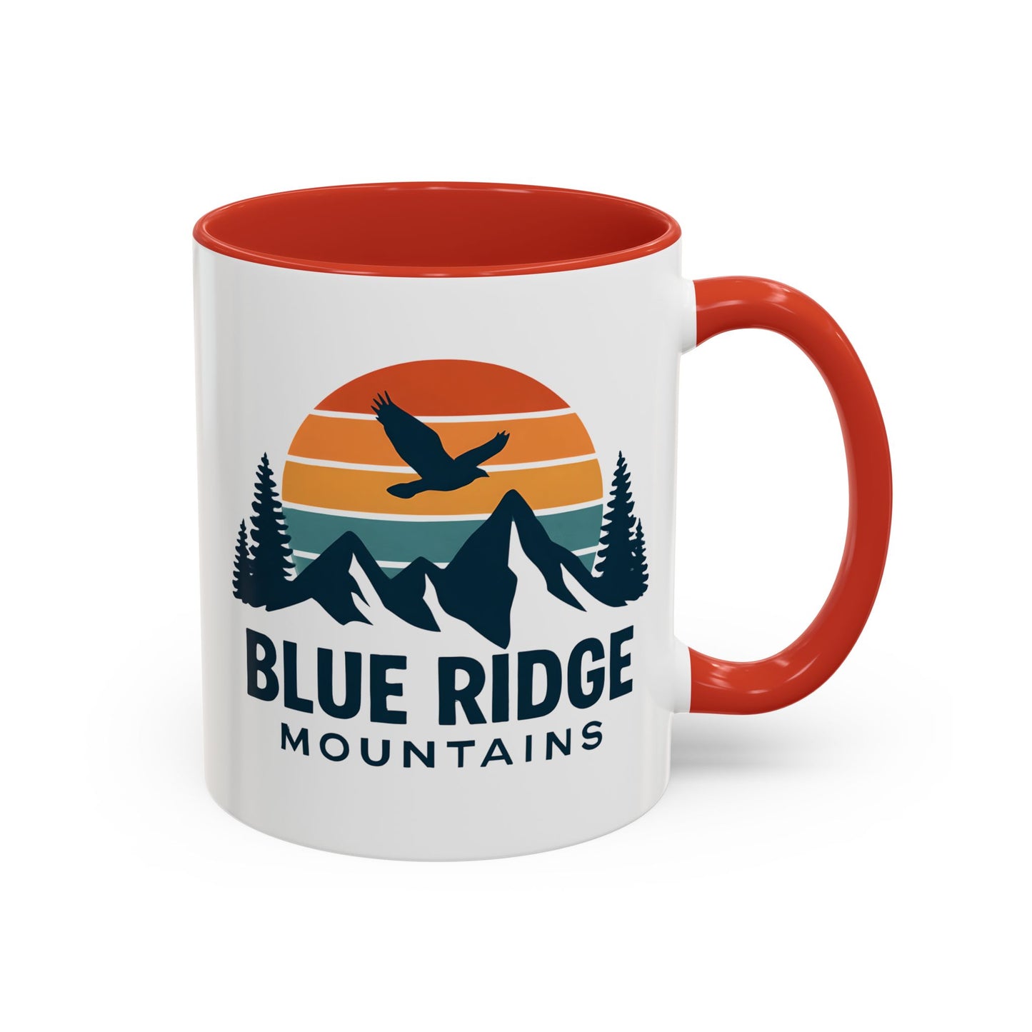 Blue Ridge Mountains Accent Coffee Mug, Appalachian Trail Mug, Smokey Mountains Souvenir, North Carolina Gift, Virginia Gift