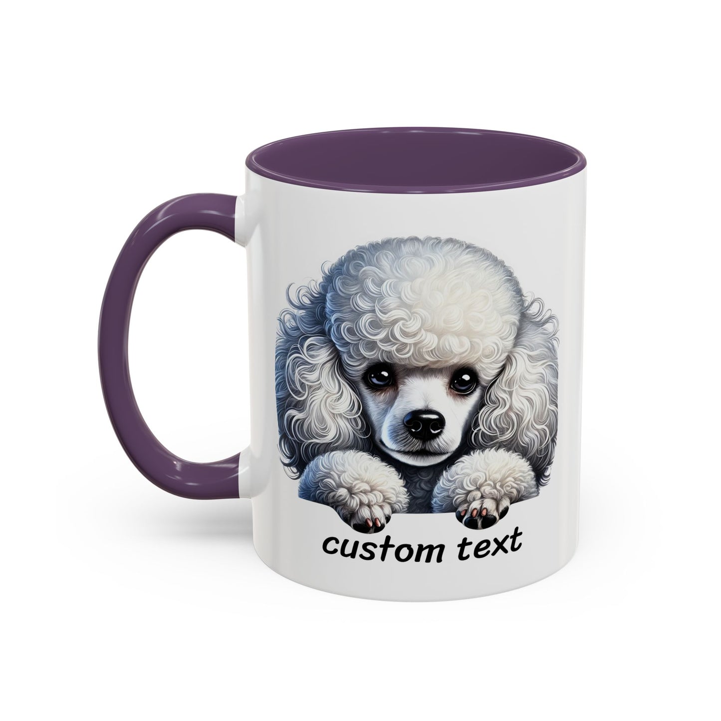 Funny Dog Lover Poodle Accent Mug - "Dog is Friendly, I am Not"