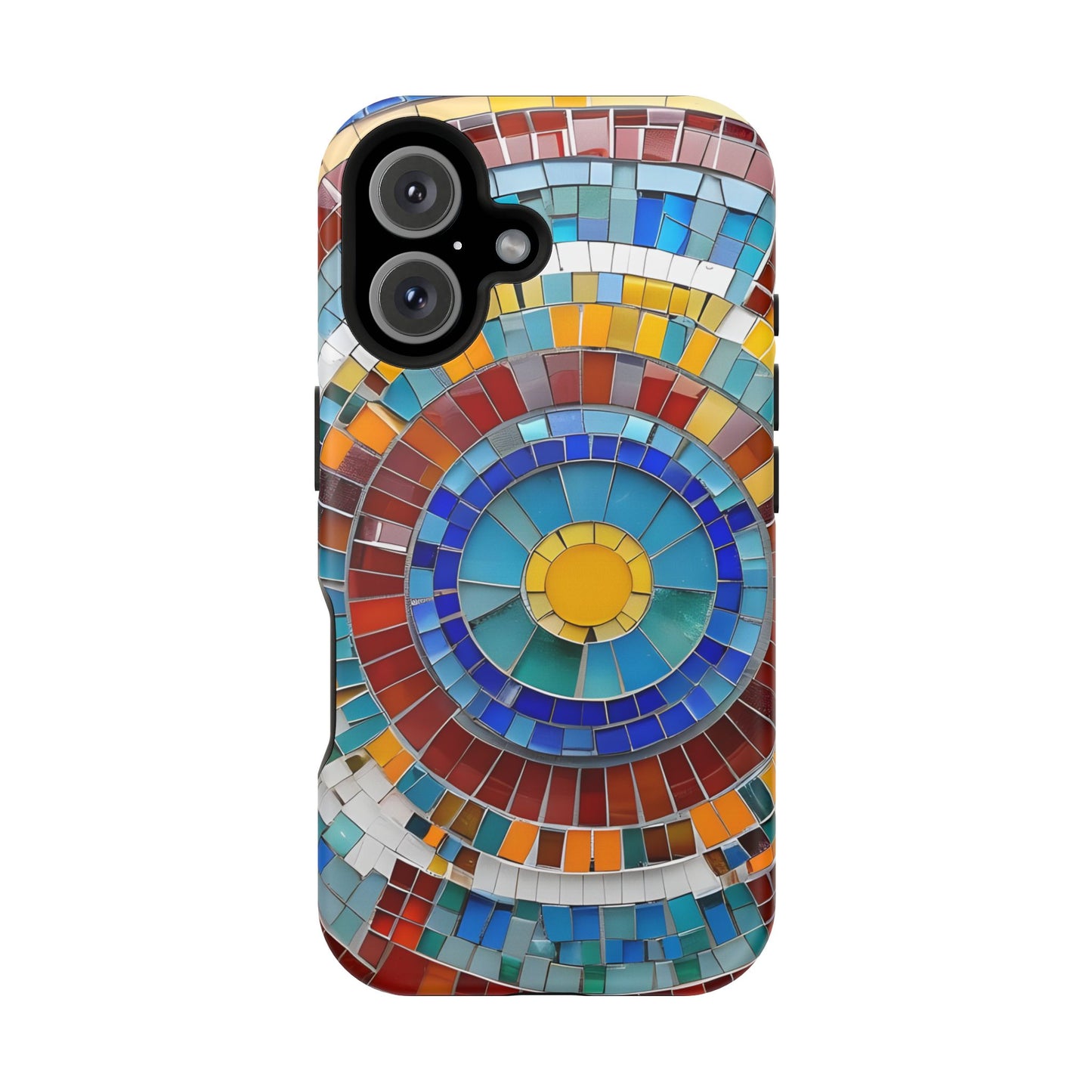 Vibrant Mosaic  iPhone Case - Colorful iPhone Cover, Unique Phone Accessory, MegSafe iPhone cover