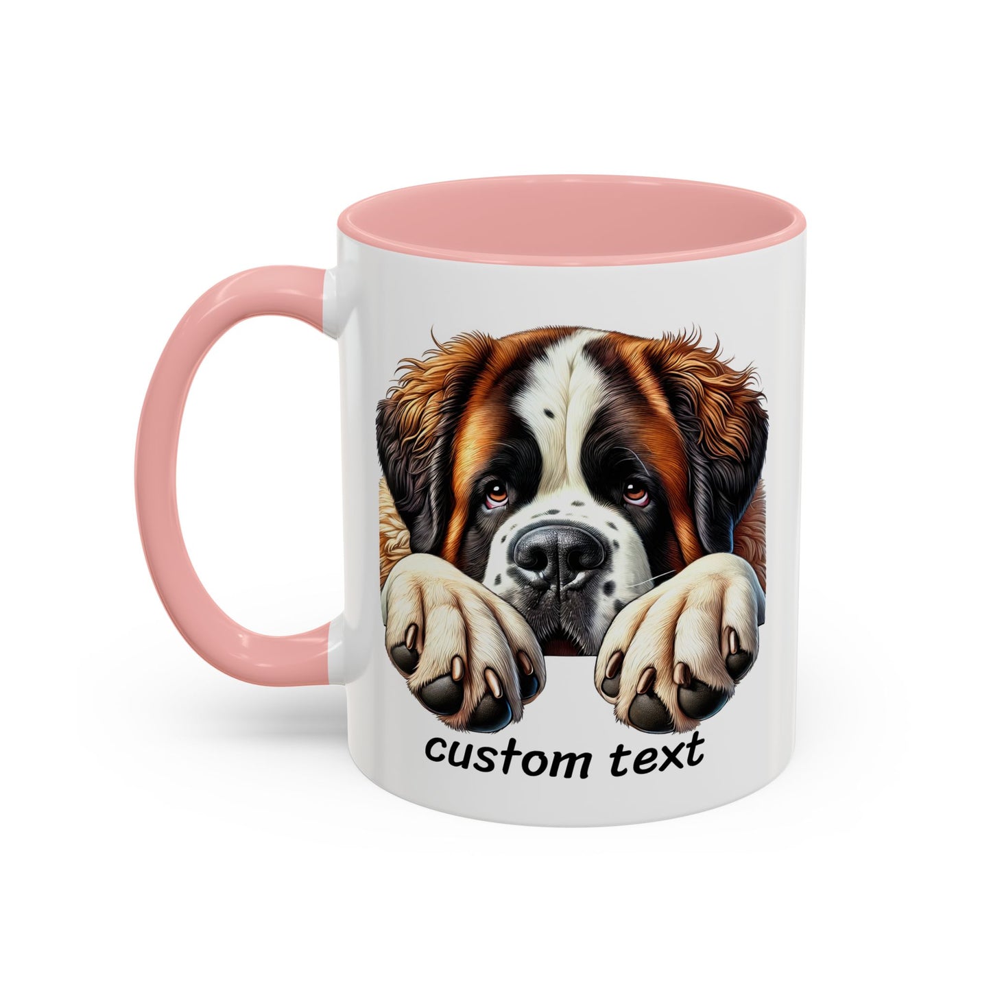 Funny Dog Lover Saint Bernard Accent Mug - "Dog is Friendly, I am Not"