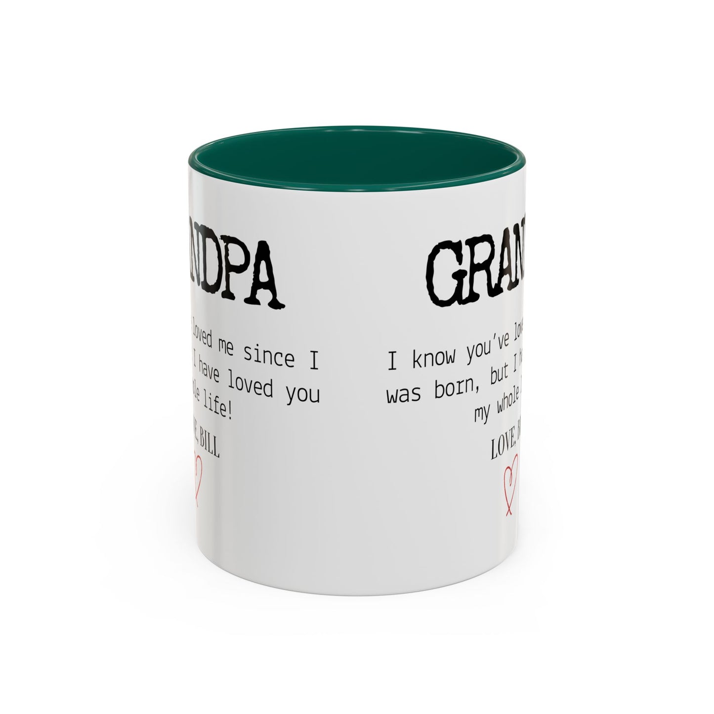 Personalized Grandpa Mug, Gift from Grandchild, Custom Message Coffee Cup, Grandpa Birthday Gift, Father’s Day Mug, Sentimental Gift for Grandpa