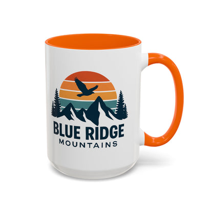 Blue Ridge Mountains Accent Coffee Mug, Appalachian Trail Mug, Smokey Mountains Souvenir, North Carolina Gift, Virginia Gift