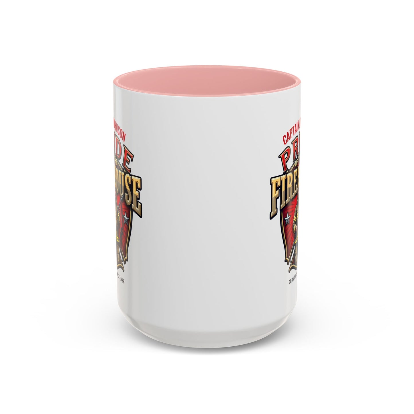 Personalized Pride of the Firehouse Shield Mug, Fire Department, Fire Fighter Gift, Firefighter Mug, Firefighter Dad Gift