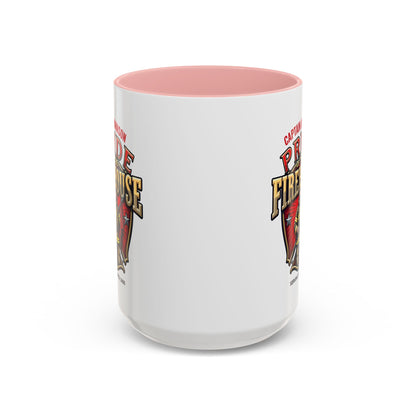 Personalized Pride of the Firehouse Shield Mug, Fire Department, Fire Fighter Gift, Firefighter Mug, Firefighter Dad Gift