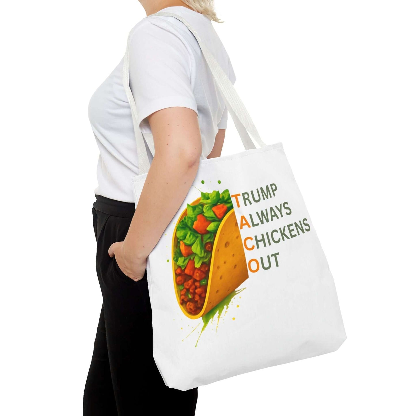 Trump Always Chickens Out TACO Tote, Subtle Anti Trump, Democrat Gift Tote, FDT Tote, Anti-MAGA, Political Tote