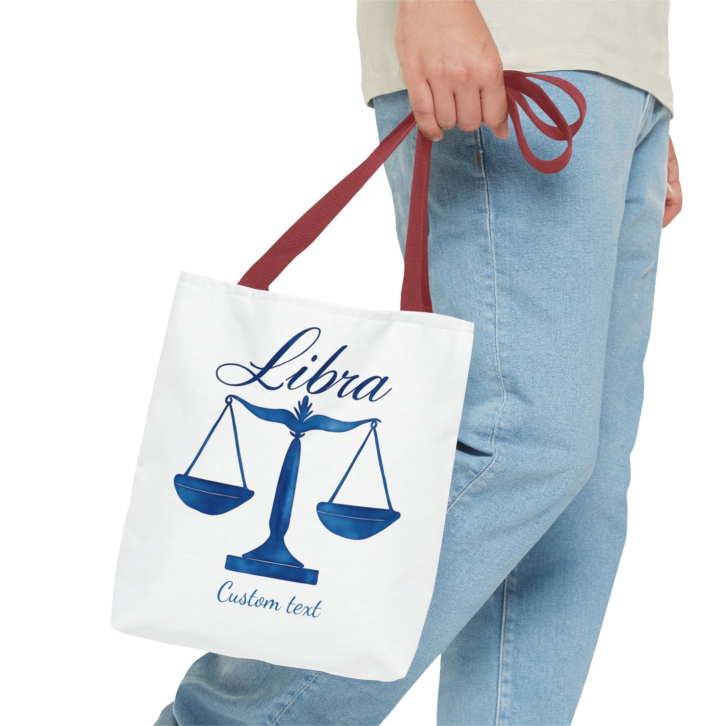 Libra Zodiac Personalized Tote Bag, Artistic Tote Bag, Astrology Lover Tote, Trendy Tote Bag, Unique Weekender Bag
