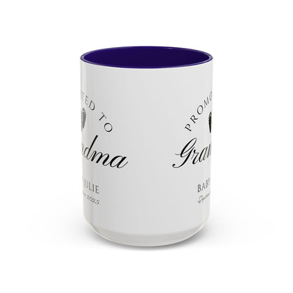 Promoted to Grandma Mug, Pregnancy Announcement Coffee Cup, Baby Reveal Gift, New Grandparent Mug, Grandma to Be Gift, Custom Baby Announcement