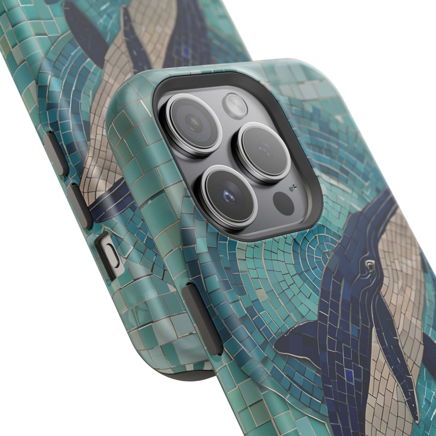 Whale Watching Mosaic iPhone Case, Whale Art, Unique Phone Case, Humpback Whale, Whale Gift, Marine Biology, Whale Watcher