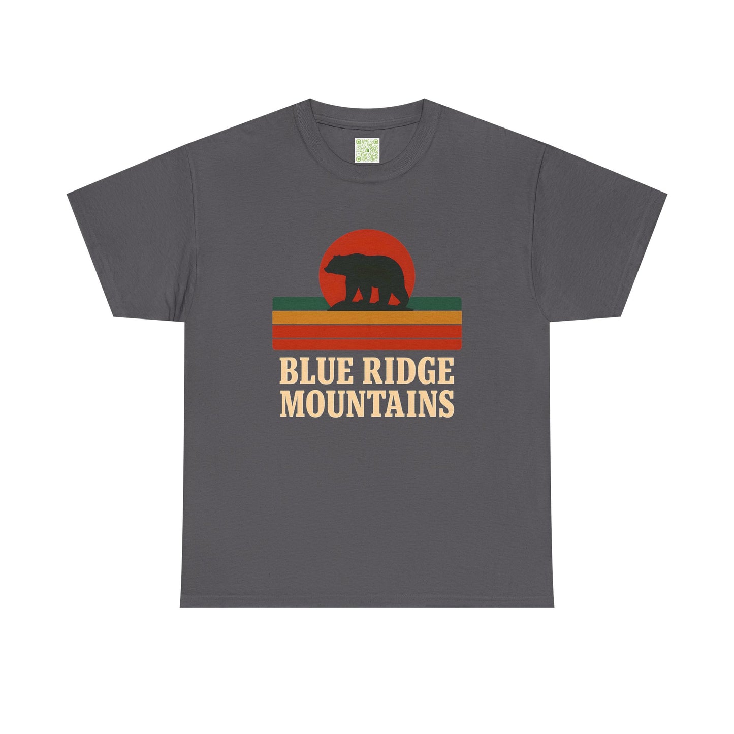 Vintage Style Unisex Blue Ridge Mountains Tee, Bear Graphic Tee, Blue Ridge Parkway, Nature Inspired Shirt