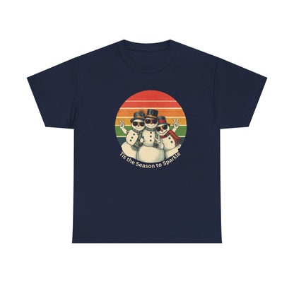 Vintage Snowman T-shirt, 'Tis the Season to Sparkle Shirt, Snowman Apparel, Funny Snowman, Cute Snowman Gift, Snowman Lover Gift, Snowman Gift for Her