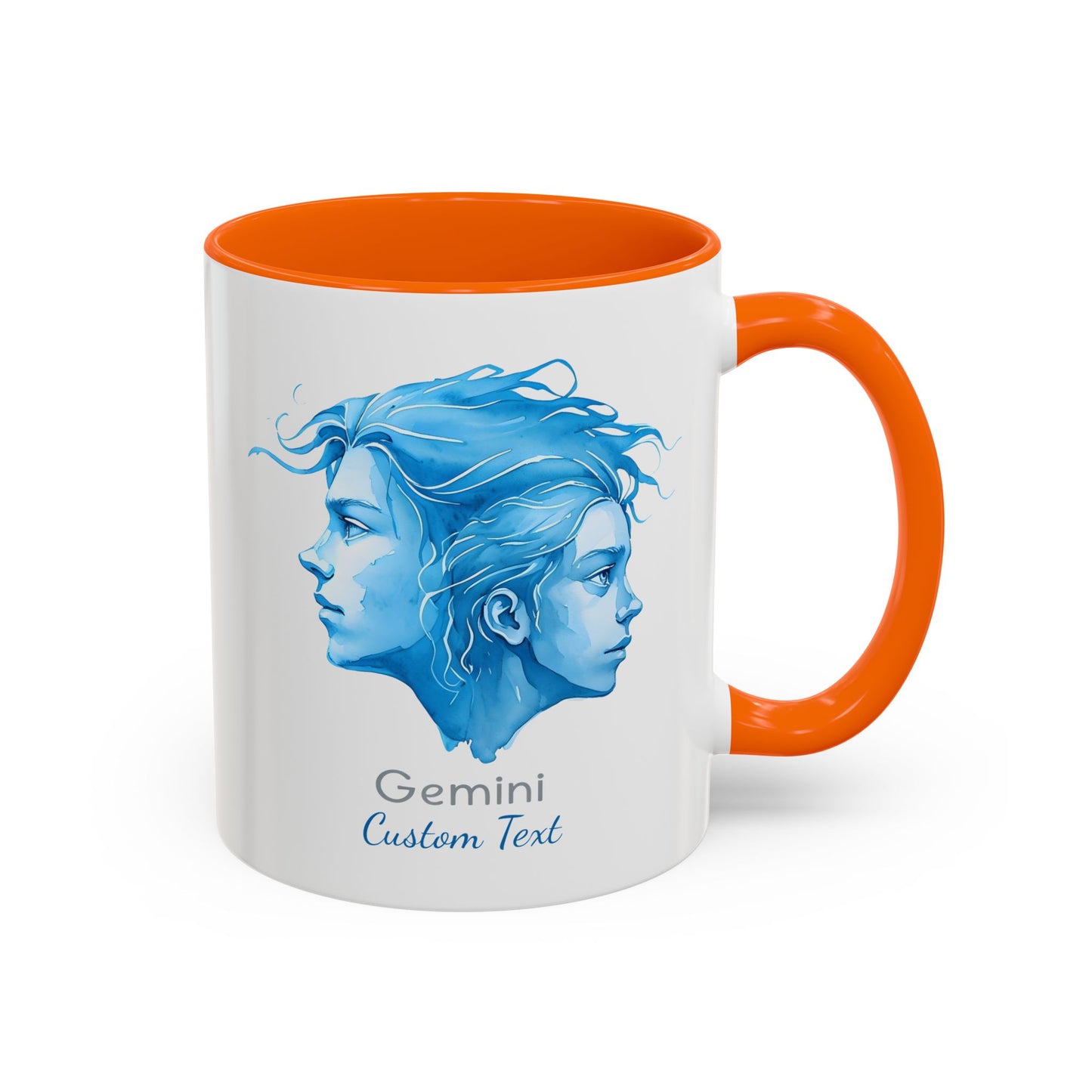 Personalized Gemini Accent Coffee Mug, Zodiac Mug, Astrology Mug, Gemini Birthday Gift, Gemini Zodiac Gift, Custom Zodiac Gift
