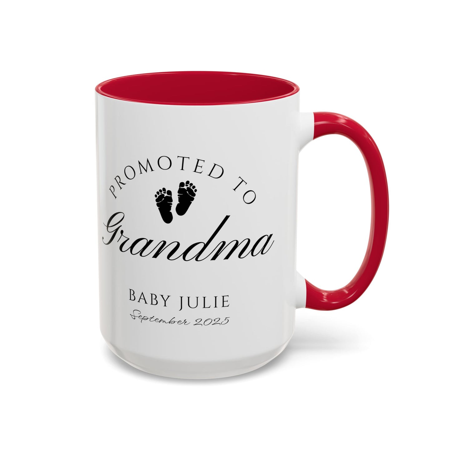 Promoted to Grandma Mug, Pregnancy Announcement Coffee Cup, Baby Reveal Gift, New Grandparent Mug, Grandma to Be Gift, Custom Baby Announcement