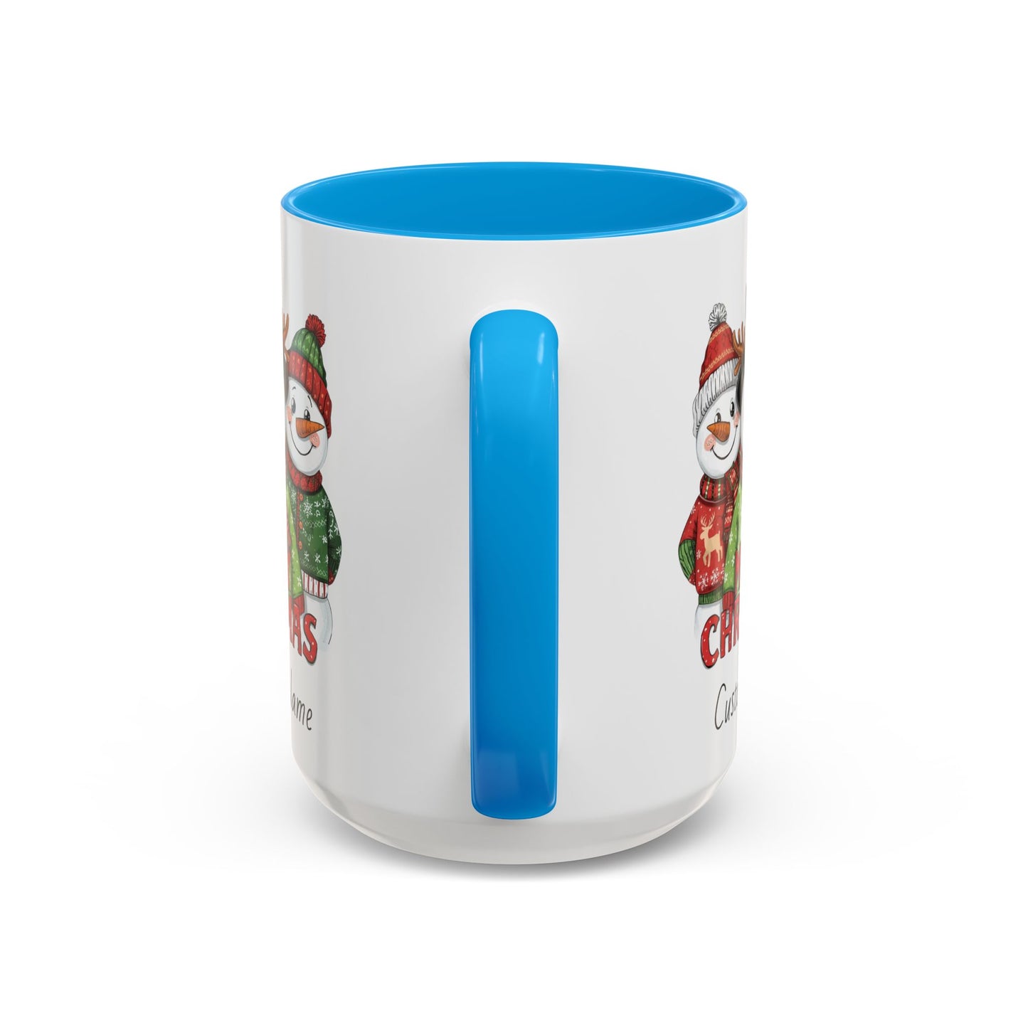 Cheerful Christmas Snowman Mug, Snowman Coffee Mug, Cute Christmas Mug, Snowman Gift for Her, Gift for Neighbors