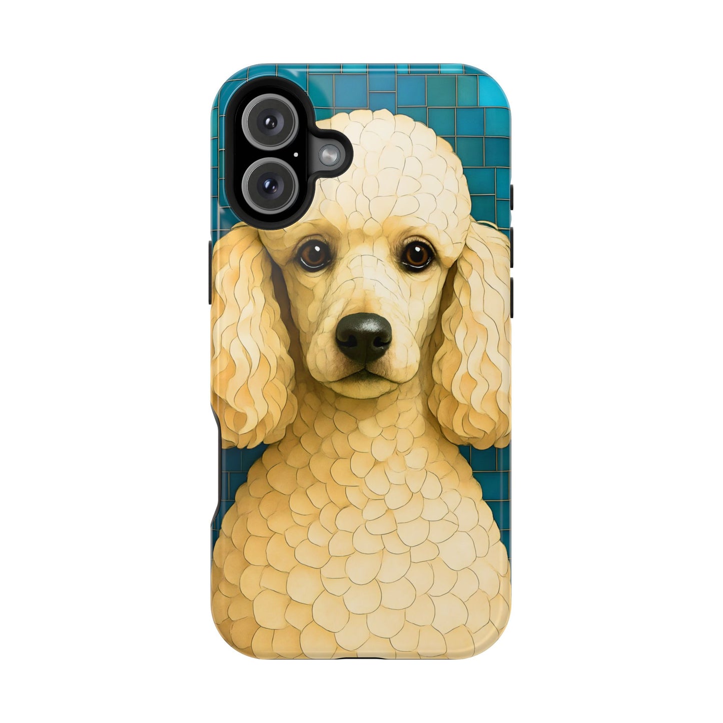 Poodle Mosaic Phone Case, White Poodle Case, Black Poodle Phone Cover, Dog iPhone Case, Dog Lover Gift