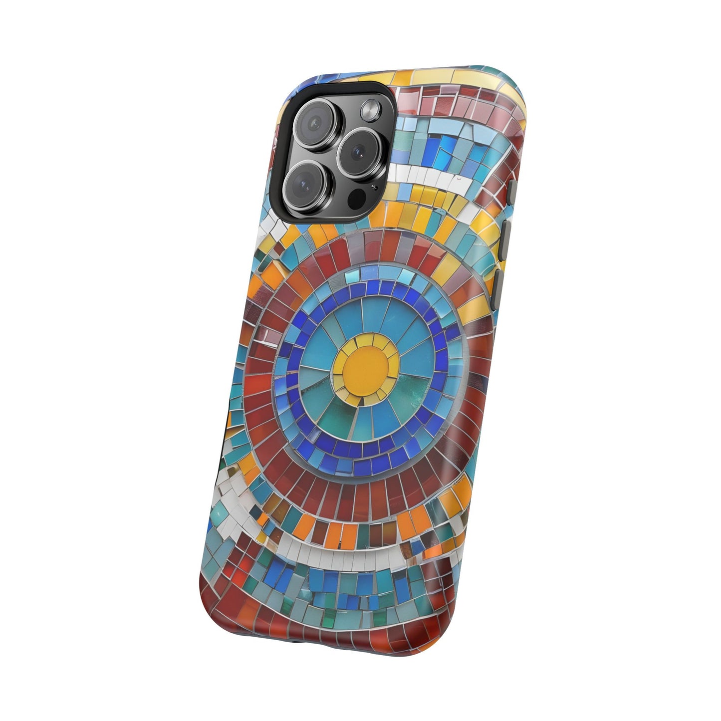 Vibrant Mosaic  iPhone Case - Colorful iPhone Cover, Unique Phone Accessory, MegSafe iPhone cover