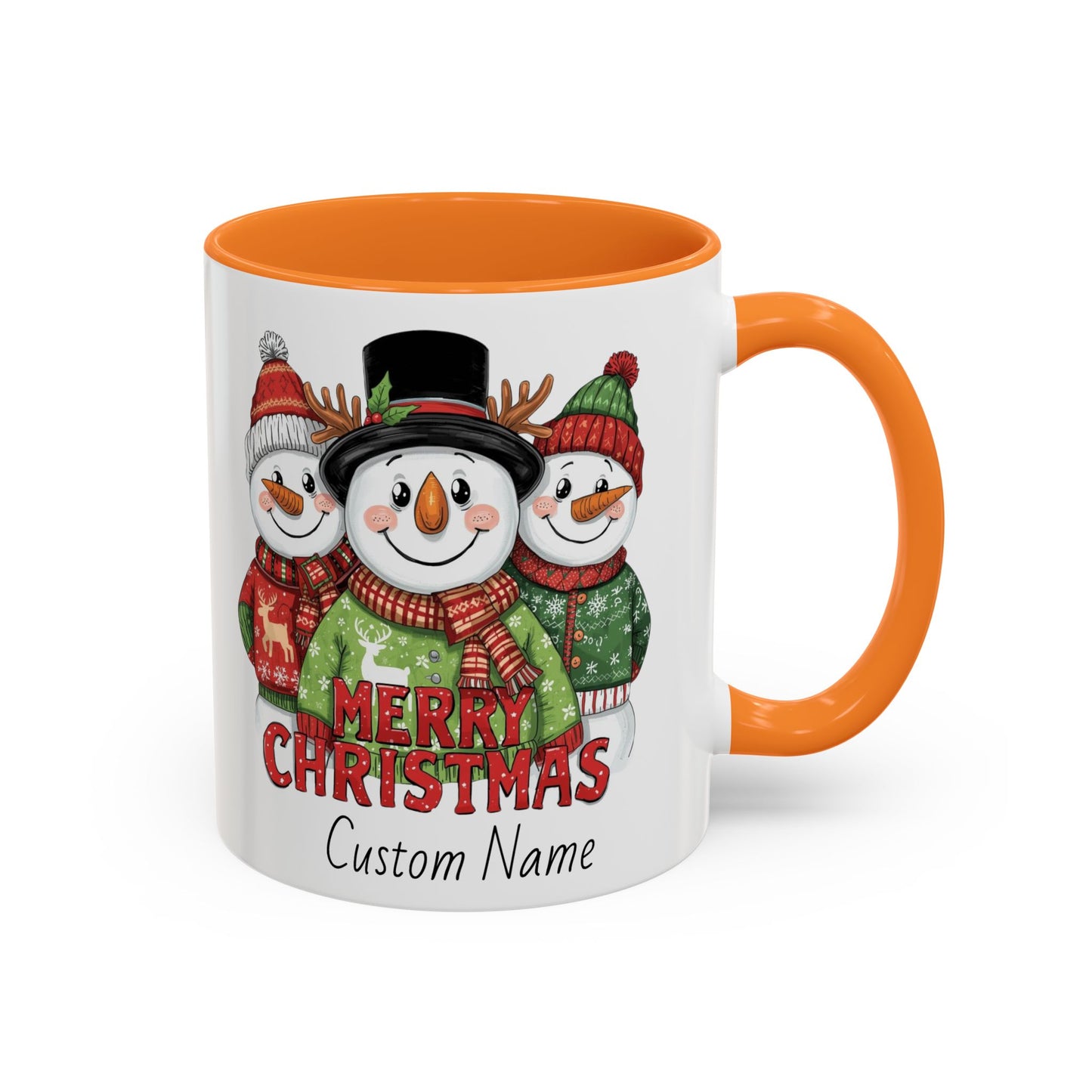 Cheerful Christmas Snowman Mug, Snowman Coffee Mug, Cute Christmas Mug, Snowman Gift for Her, Gift for Neighbors