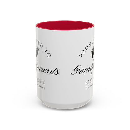 Promoted to Grandparents Mug, Pregnancy Announcement Coffee Cup, Baby Reveal Gift, New Grandparent Mug, Personalized Baby Announcement