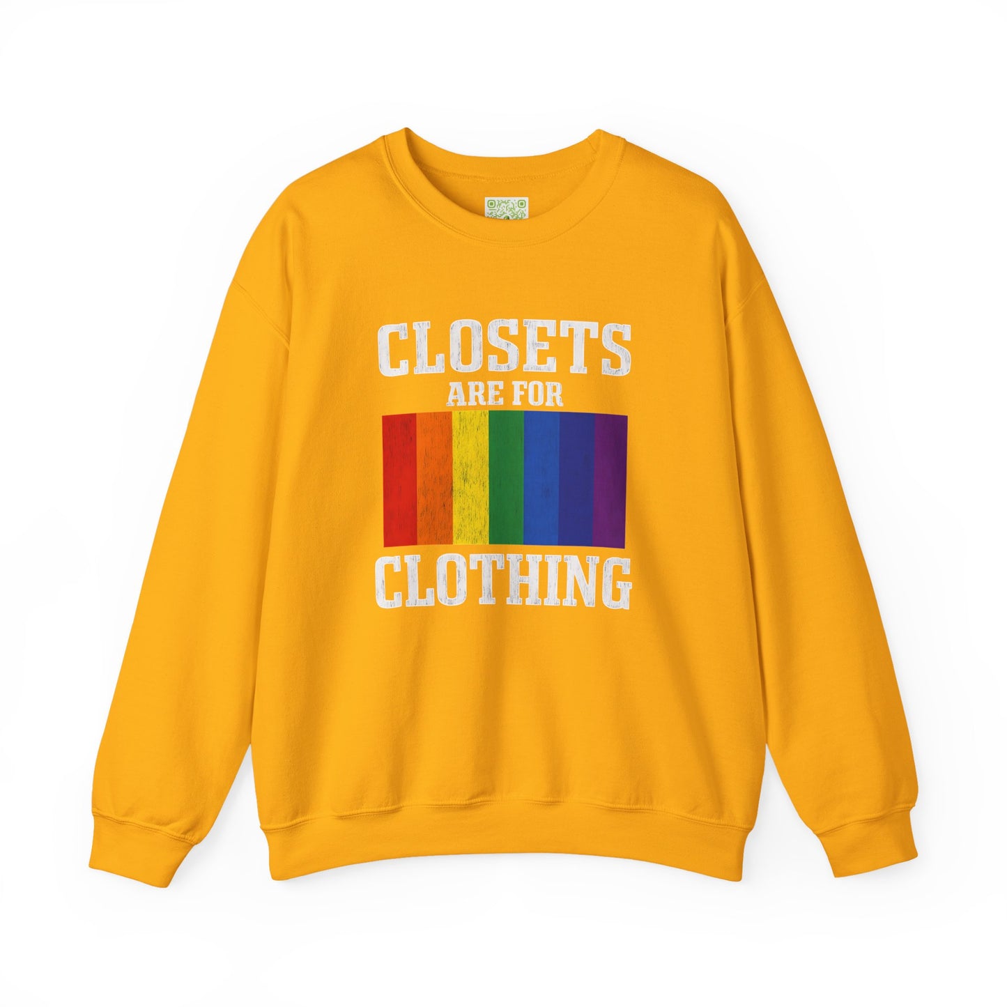 Rainbow Pride Crewneck Sweatshirt, Closets Are For Clothing Sweatshirt, Pride Month Sweatshirt, Queer Sweatshirt, LGBT Outfit