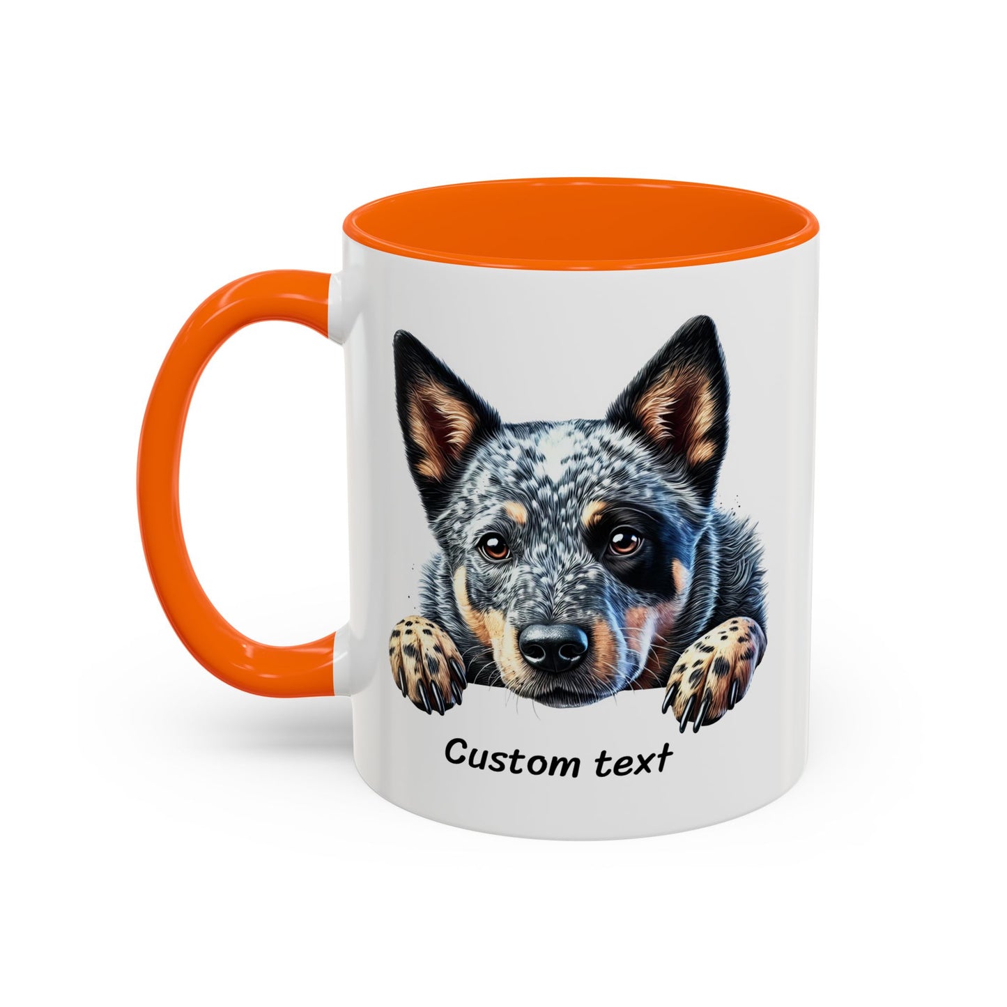 Funny Dog Lover Australian Cattle Dog Accent Mug, Sassy Coffee Cup with Dog is Friendly, I am Not Quote, Perfect Gift for Dog Moms