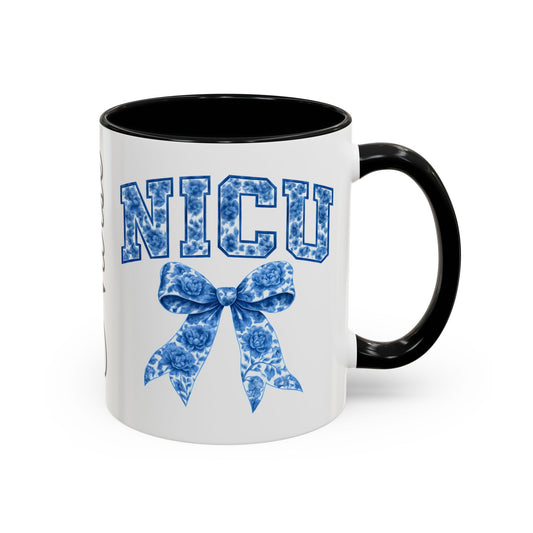 NICU Nurse Chinoiserie Accent Coffee Mug, Nurse Retirement Mug, NICU Nurse Mug, New Job Gift, Mug For NICU Nurse