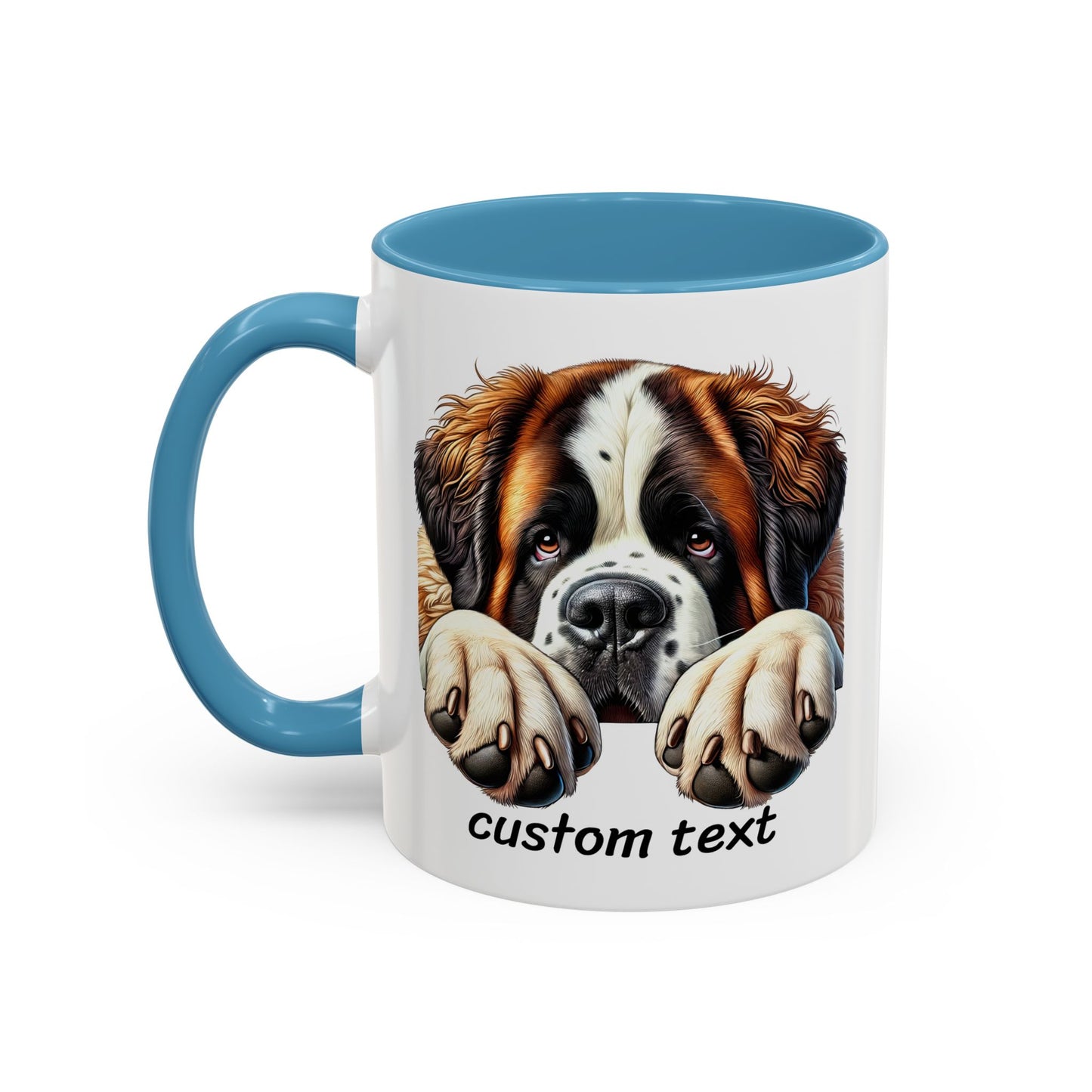 Funny Dog Lover Saint Bernard Accent Mug - "Dog is Friendly, I am Not"