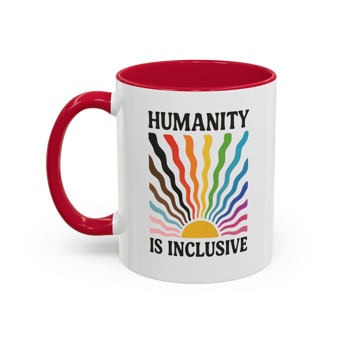 Pride Month Inclusive Humanity Coffee Mug, Pridemonth Merch, Bisexual Mug, Queer Mug, LGBT Mug, Lesbian Pride Mug