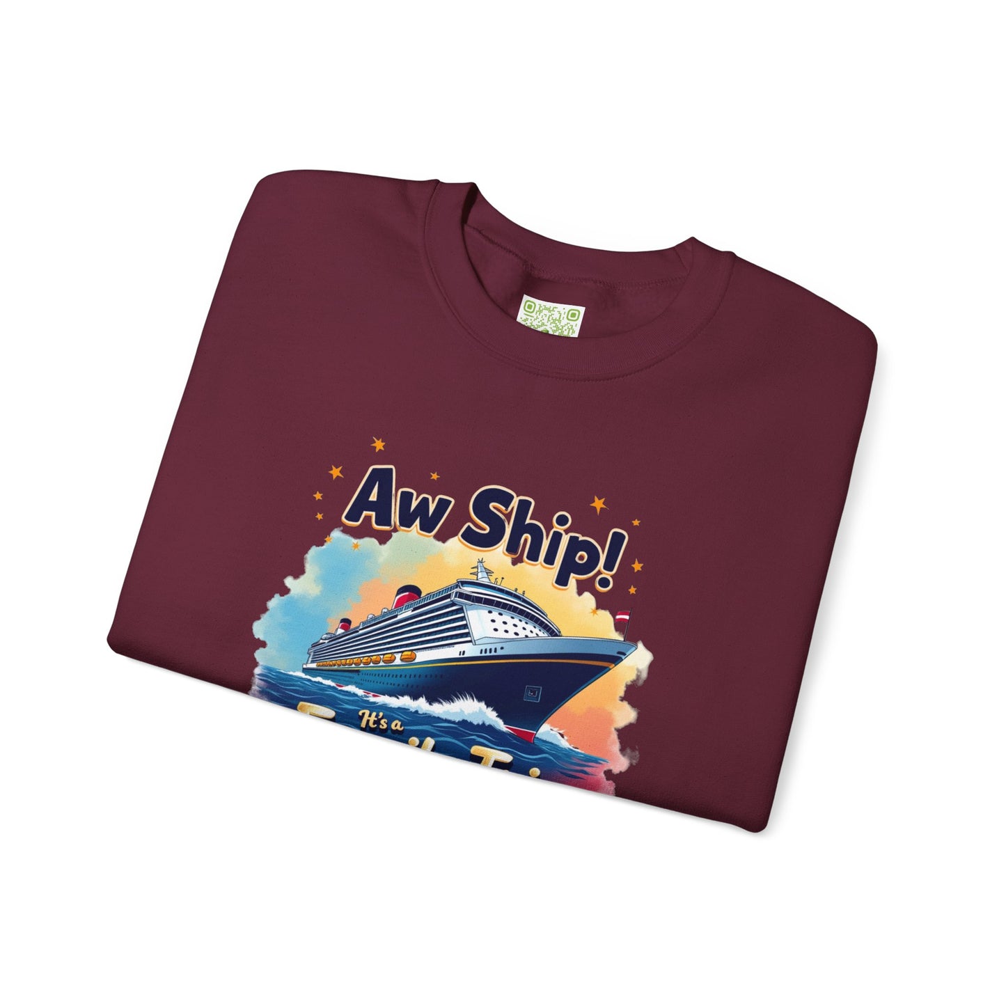 Aw Ship! Family Trip 2025 Unisex Crewneck Sweatshirt, Cruise