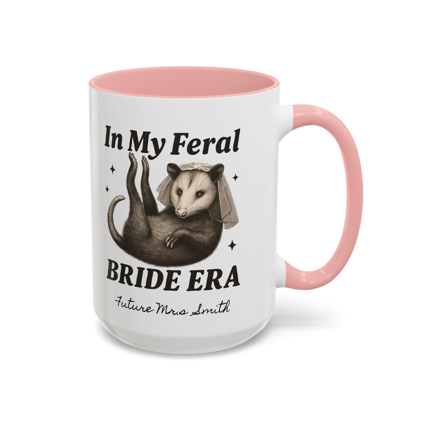 Feral Bride Era Coffee Mug, Funny Bride Mug, In My Feral Era Mug, Opossum Bride Mug, Bride Gift Idea, Quirky Bride Gift