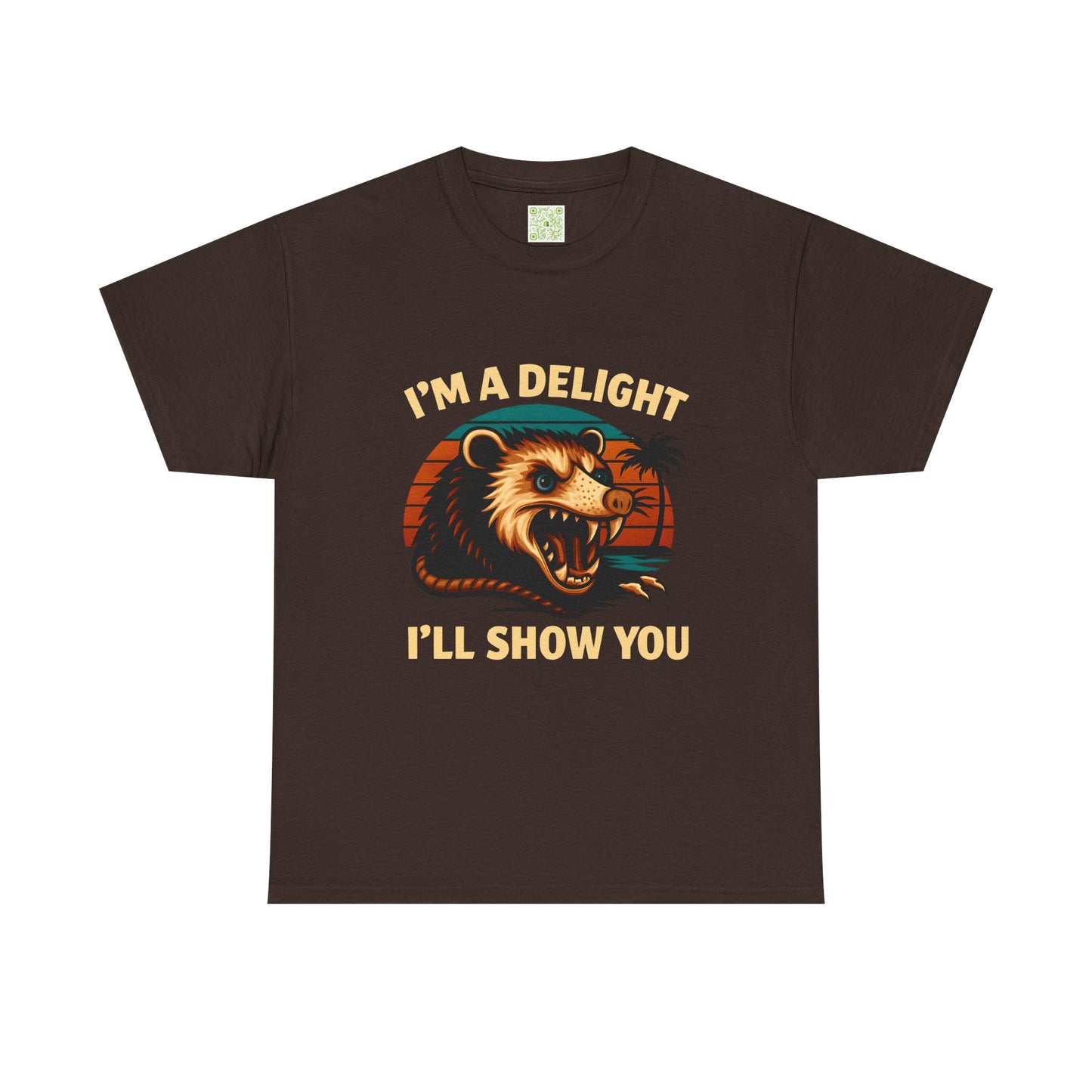 Angry Opossum Shirt, "I’m a Delight, I’ll Show You", Funny Opossum, Opossum Lover Shirt, Graphic Tee, Top Selling T-Shirts