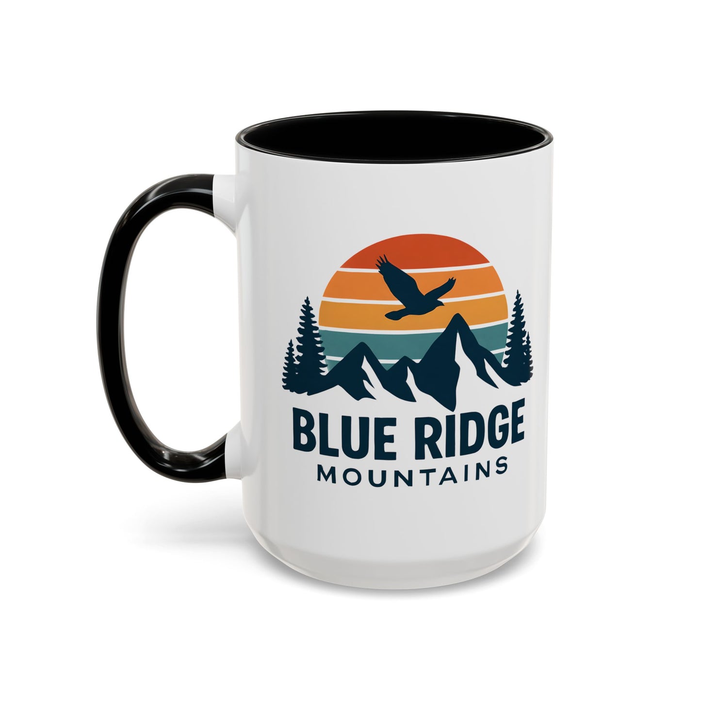 Blue Ridge Mountains Accent Coffee Mug, Appalachian Trail Mug, Smokey Mountains Souvenir, North Carolina Gift, Virginia Gift