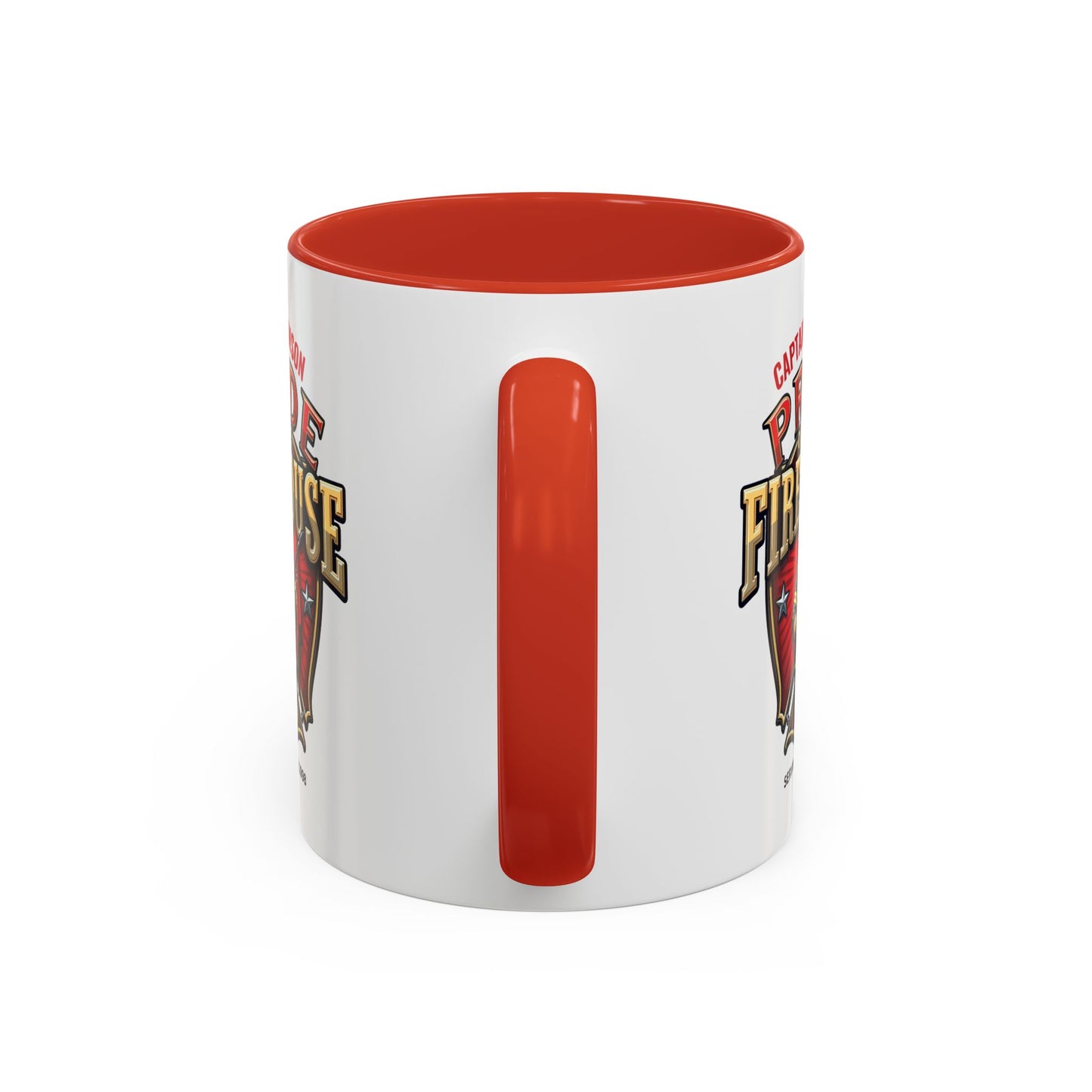 Personalized Pride of the Firehouse Shield Mug, Fire Department, Fire Fighter Gift, Firefighter Mug, Firefighter Dad Gift