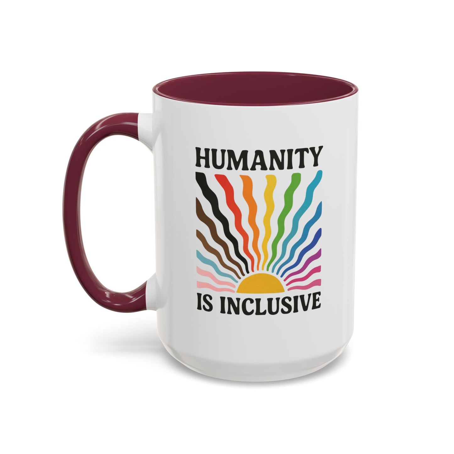 Pride Month Inclusive Humanity Coffee Mug, Pridemonth Merch, Bisexual Mug, Queer Mug, LGBT Mug, Lesbian Pride Mug