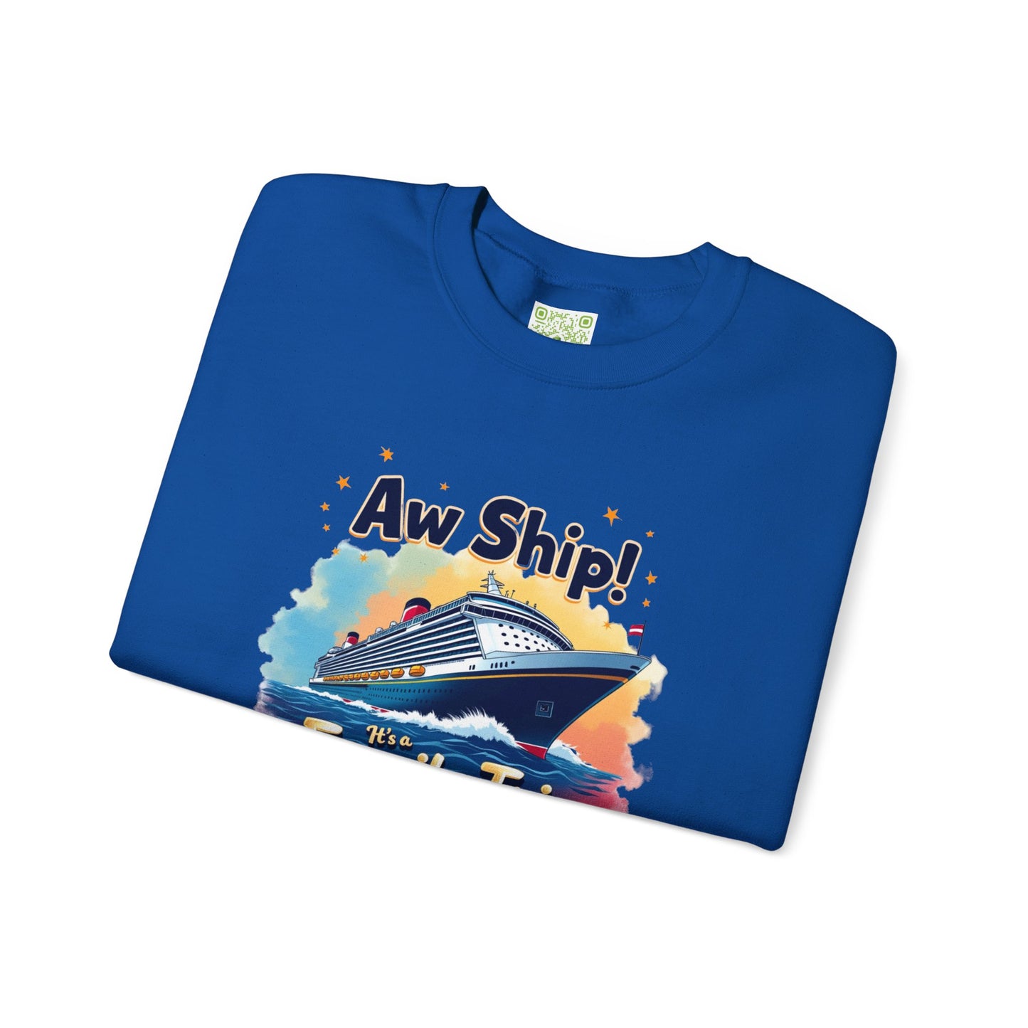 Aw Ship! Family Trip 2025 Unisex Crewneck Sweatshirt, Cruise