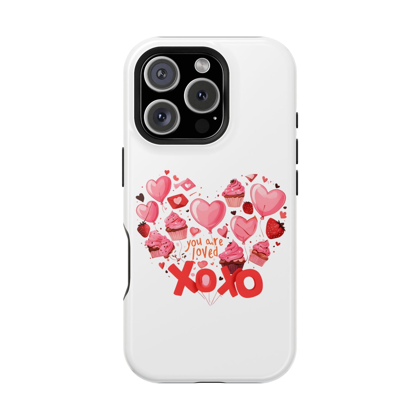 Valentine's Day Magnetic Tough Cases, Cute Phone Cover, Gift for Her, Love Heart Design, Personalizable Tech Accessory