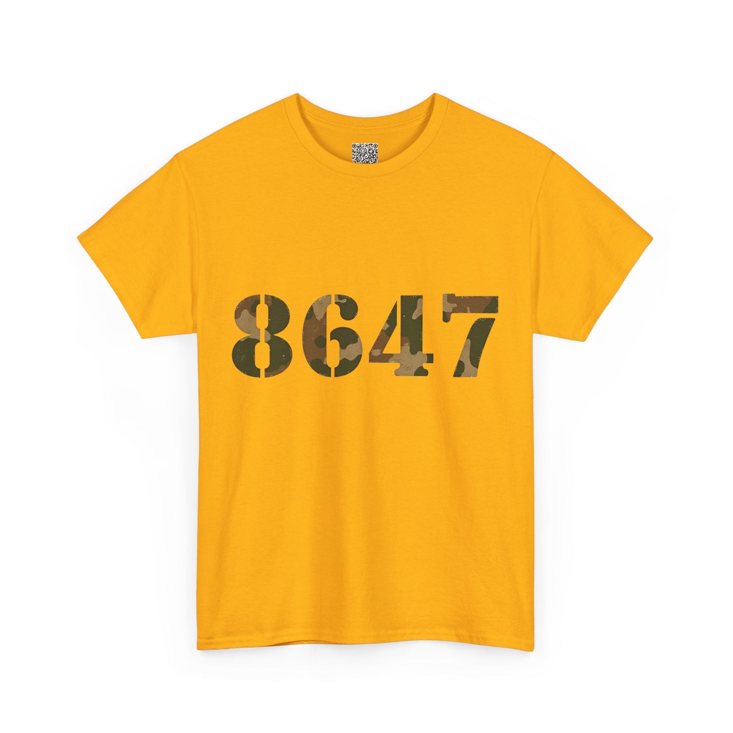 Camo 8647 Graphic Tee, 8647 Shirt, Casual Unisex Cotton, Outdoor Adventures, Streetwear, Gift for Him, Gift for Her, 86 Number 47