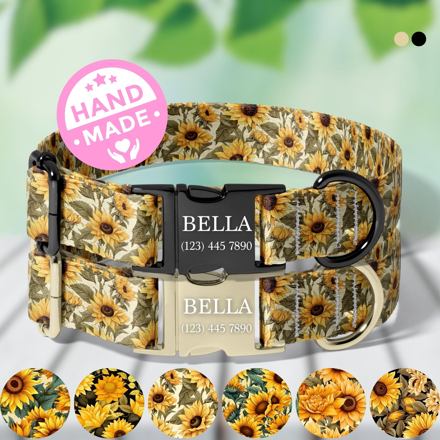 Personalized Dog Collar Artistic Paw Print Custom Engraved Pet Collar Adjustable Creative Puppy Collar Unique Dog Accessories 
RET-601-03