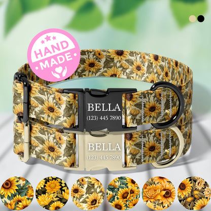 Personalized Dog Collar Artistic Paw Print Custom Engraved Pet Collar Adjustable Creative Puppy Collar Unique Dog Accessories 
RET-601-03