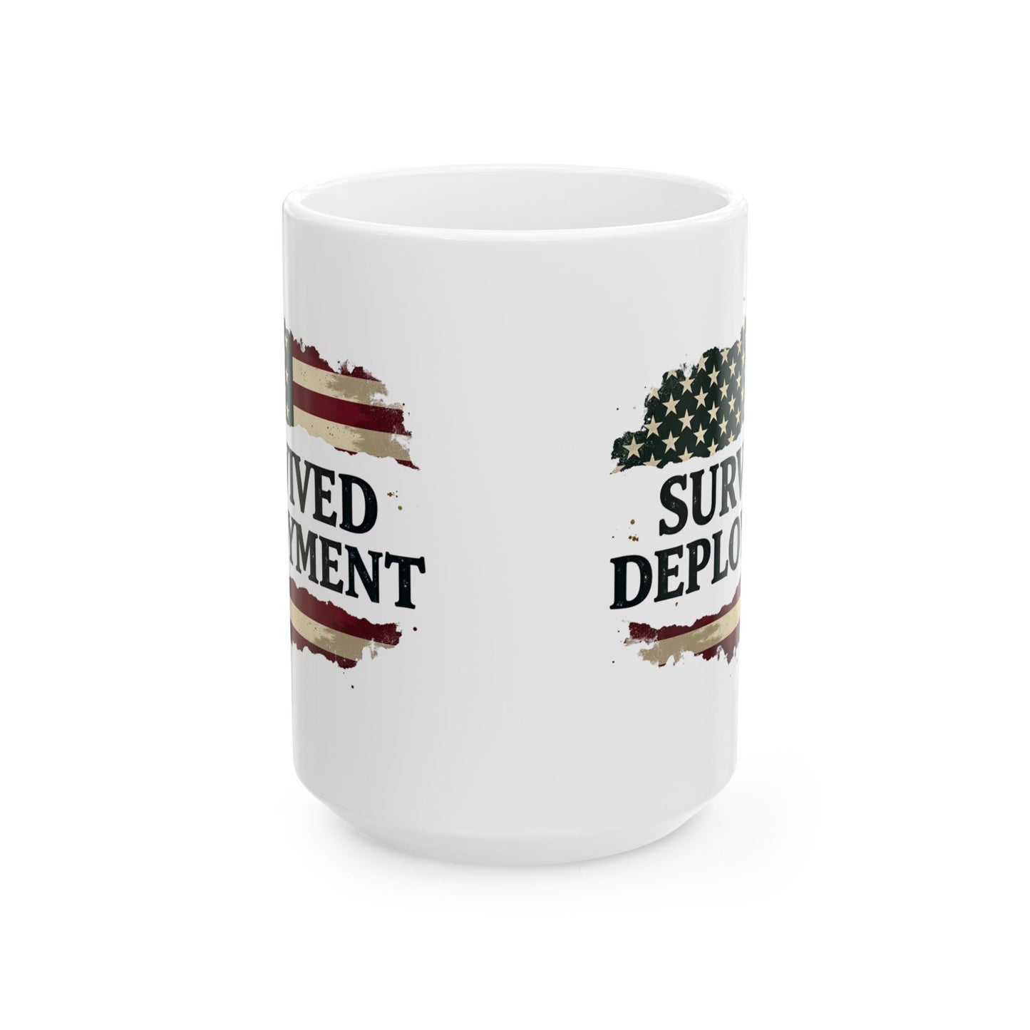 National Guard Survived Deployment Flag Mug, Army National Guard, Veteran Appreciation Gift, Military Coffee Cup
