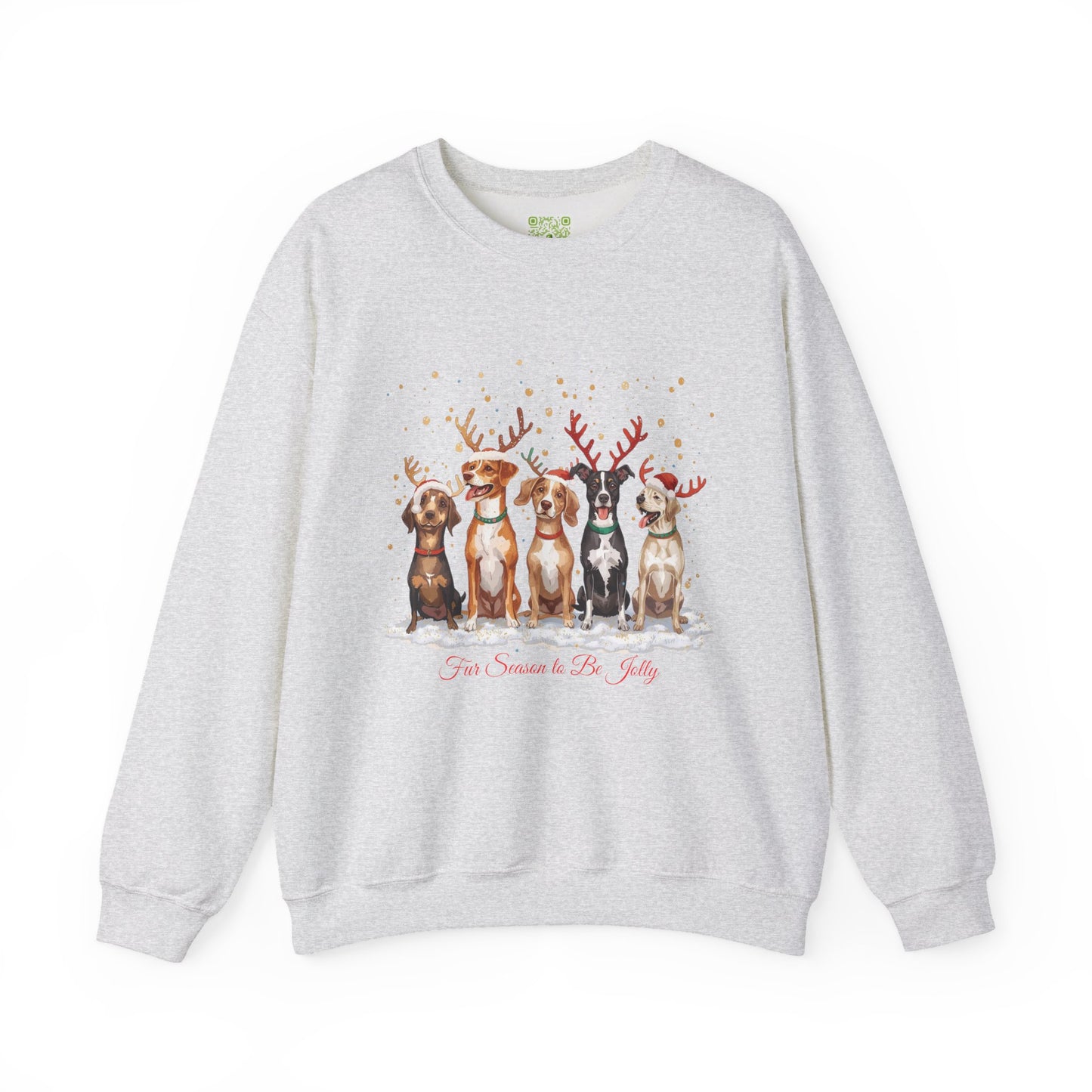Festive Dogs Sweatshirt, Dog Christmas Shirt, Dog Mom Shirt, Cute Christmas Dog, Family Xmas Shirt, Custom Dog  Sweatshirt