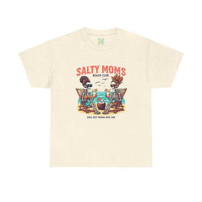 Salty Moms Beach Club Unisex Tee, Summer Fun Shirt, Beach Day Tee, Beachwear Gift, Mom Gift, Graphic Tee