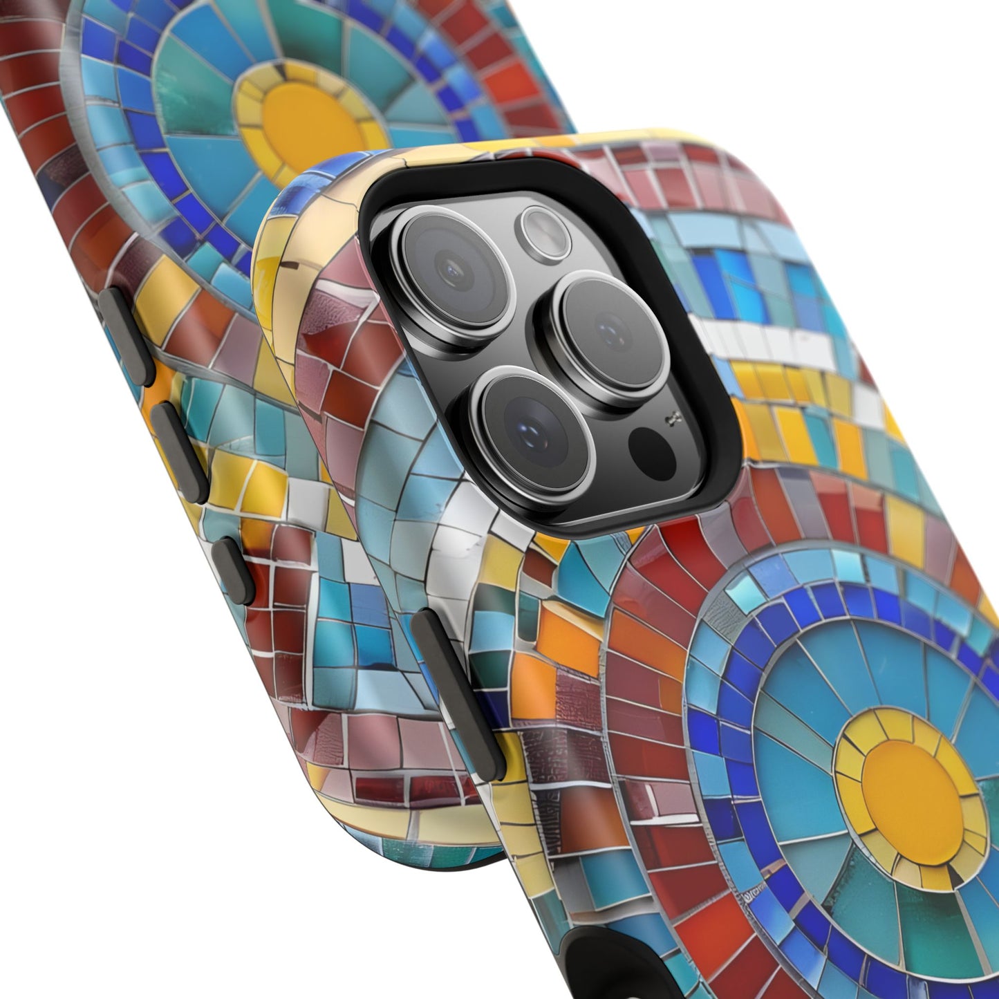 Vibrant Mosaic  iPhone Case - Colorful iPhone Cover, Unique Phone Accessory, MegSafe iPhone cover