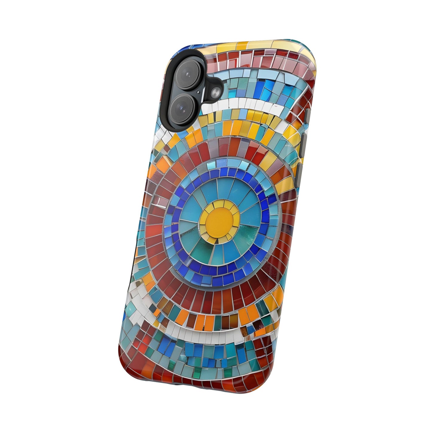 Vibrant Mosaic  iPhone Case - Colorful iPhone Cover, Unique Phone Accessory, MegSafe iPhone cover