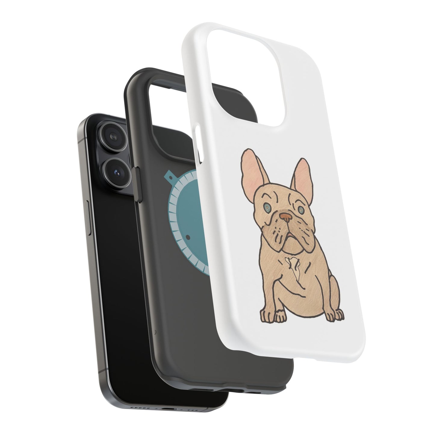 French Bulldog Magnetic Tough Case, Cute Pet Phone Cover, Dog Lover Gift, MagSafe Phone Protector, Unique Phone Accessory