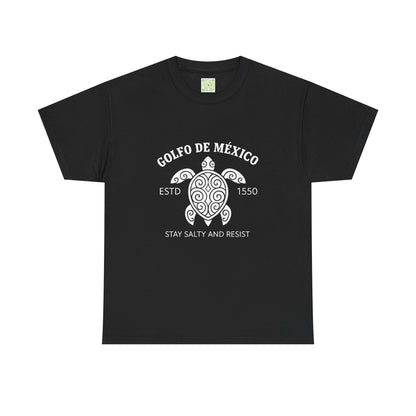 Gulf of Mexico Turtle Cotton Tee, Golfo de Mexico, Stay Salty Shirt, Sea Turtle Shirt, Turtle Shirt, Conversation Starter