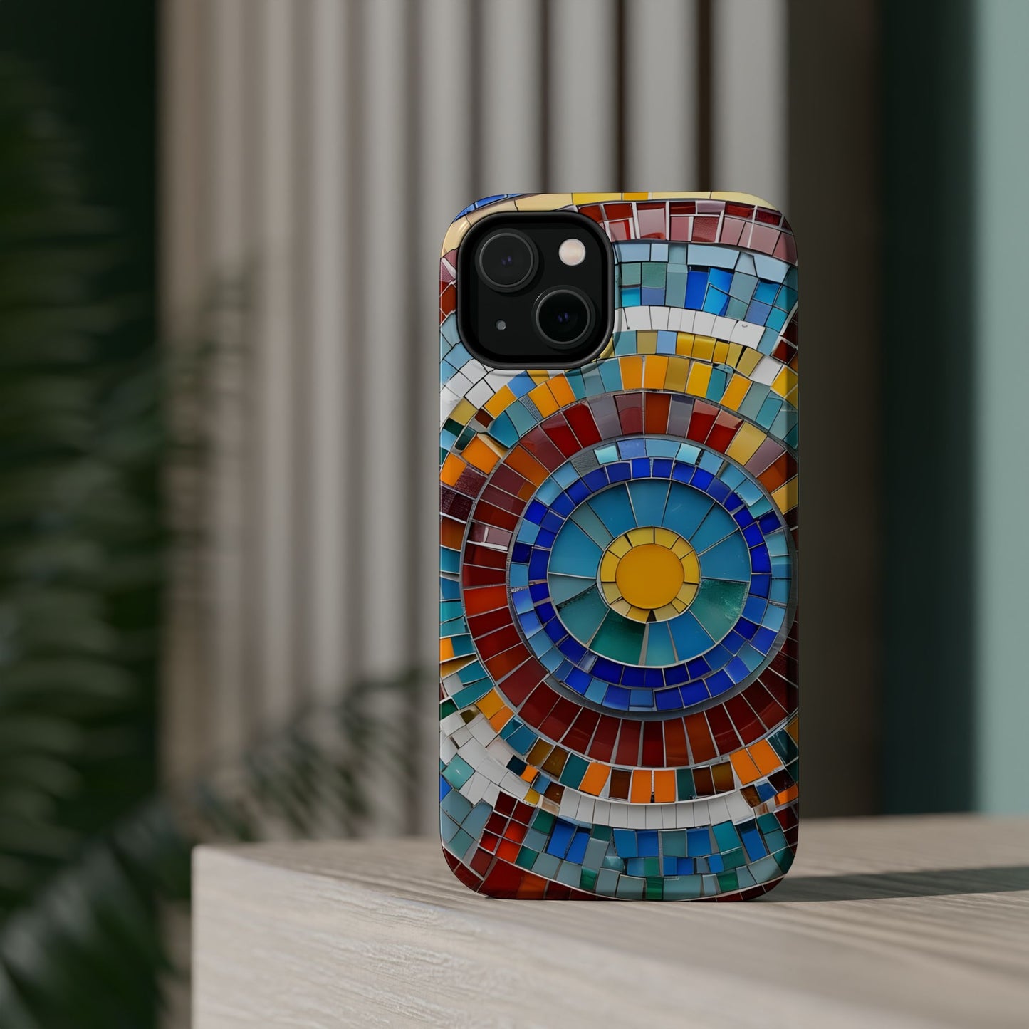 Vibrant Mosaic  iPhone Case - Colorful iPhone Cover, Unique Phone Accessory, MegSafe iPhone cover