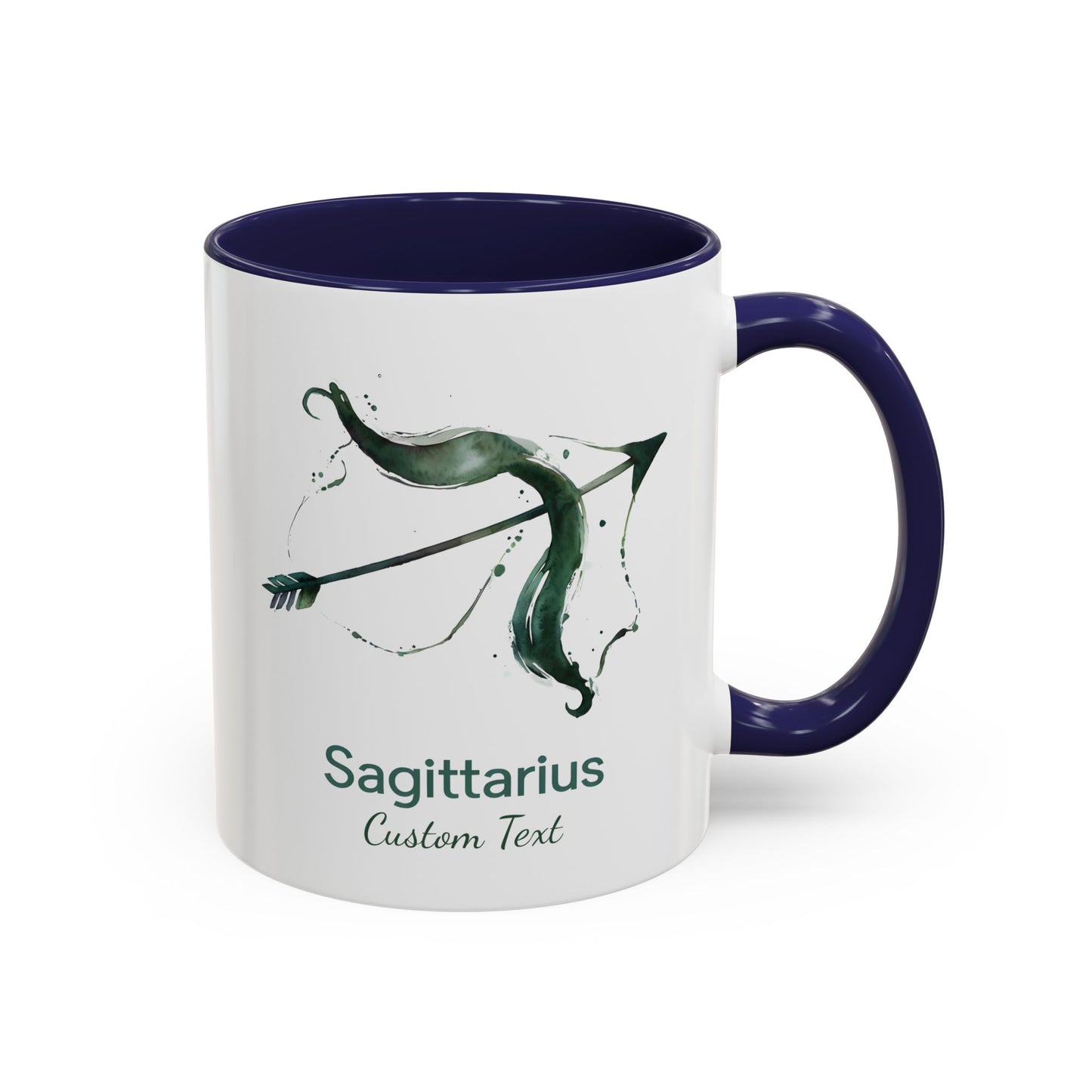 Personalized Sagittarius Accent Coffee Mug, Zodiac Mug, Astrology Mug, Custom Zodiac Gift, Birth Month, Sagittarius Zodiac Sign