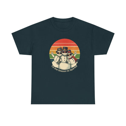 Vintage Snowman T-shirt, 'Tis the Season to Sparkle Shirt, Snowman Apparel, Funny Snowman, Cute Snowman Gift, Snowman Lover Gift, Snowman Gift for Her