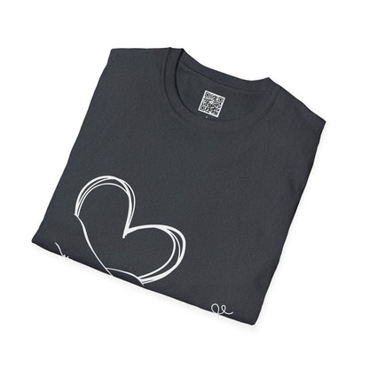 Paw in Hand Love Unisex Softstyle T-Shirt - Hand-Drawn Love Design